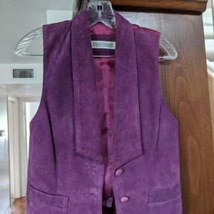 Evan Davies Suede 2 piece suit purple